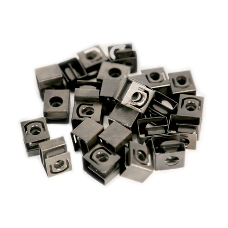 HAMMOND 10-32 Black Oxide Clip Nuts, 25-Count 1421N25